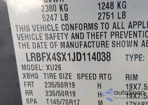 2018 Buick Envision Premium Ii from USA, damaged, VIN LRBFX4SX1JD114038